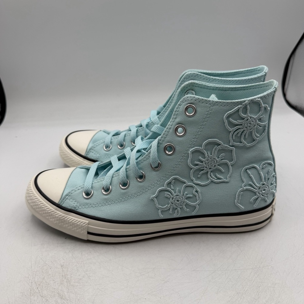 Converse Chuck Taylor All Star Hi Top Shoes Womens 9 Embroidered Floral A21409F - Picture 6 of 11